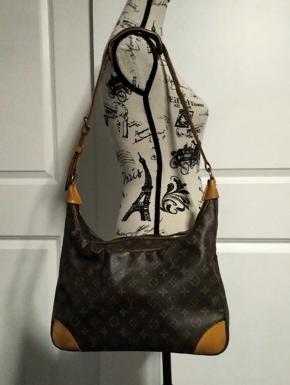 Authentic Vintage Louis Vuitton Monogram Boulogne 35 Shoulder Bag /Crossbody Bag